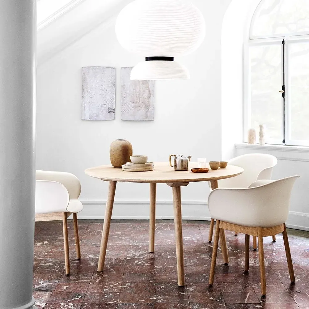 Dining Chair with Wooden Legs - Brown, Oak