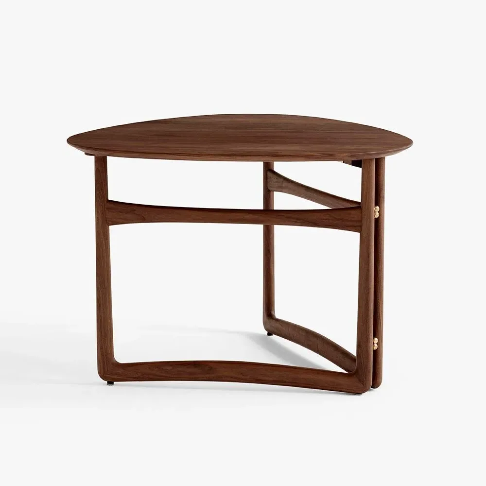 Drop Leaf Side Table with Folding Design - Oak