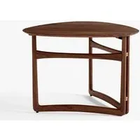 Drop Leaf Side Table with Folding Design - Walnut