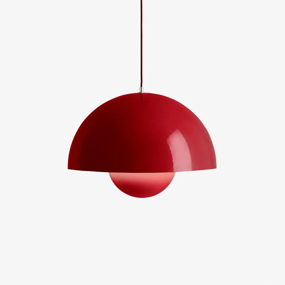 Flowerpot Pendant Light - White, Metal