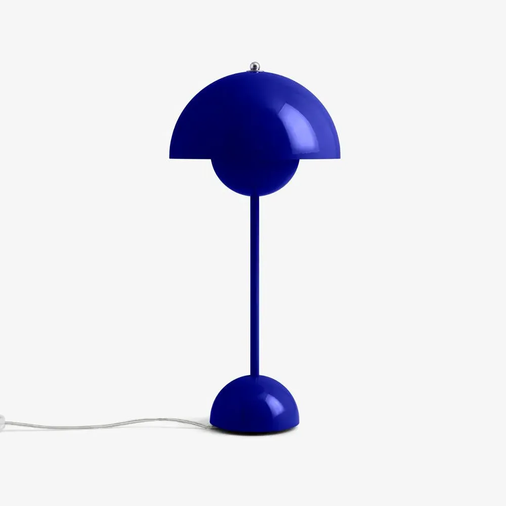 Flowerpot Table Lamp with Diffuser - Blue, Metal