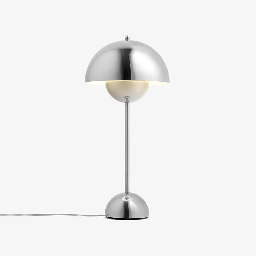 Flowerpot Table Lamp with Diffuser - Chrome, Metal