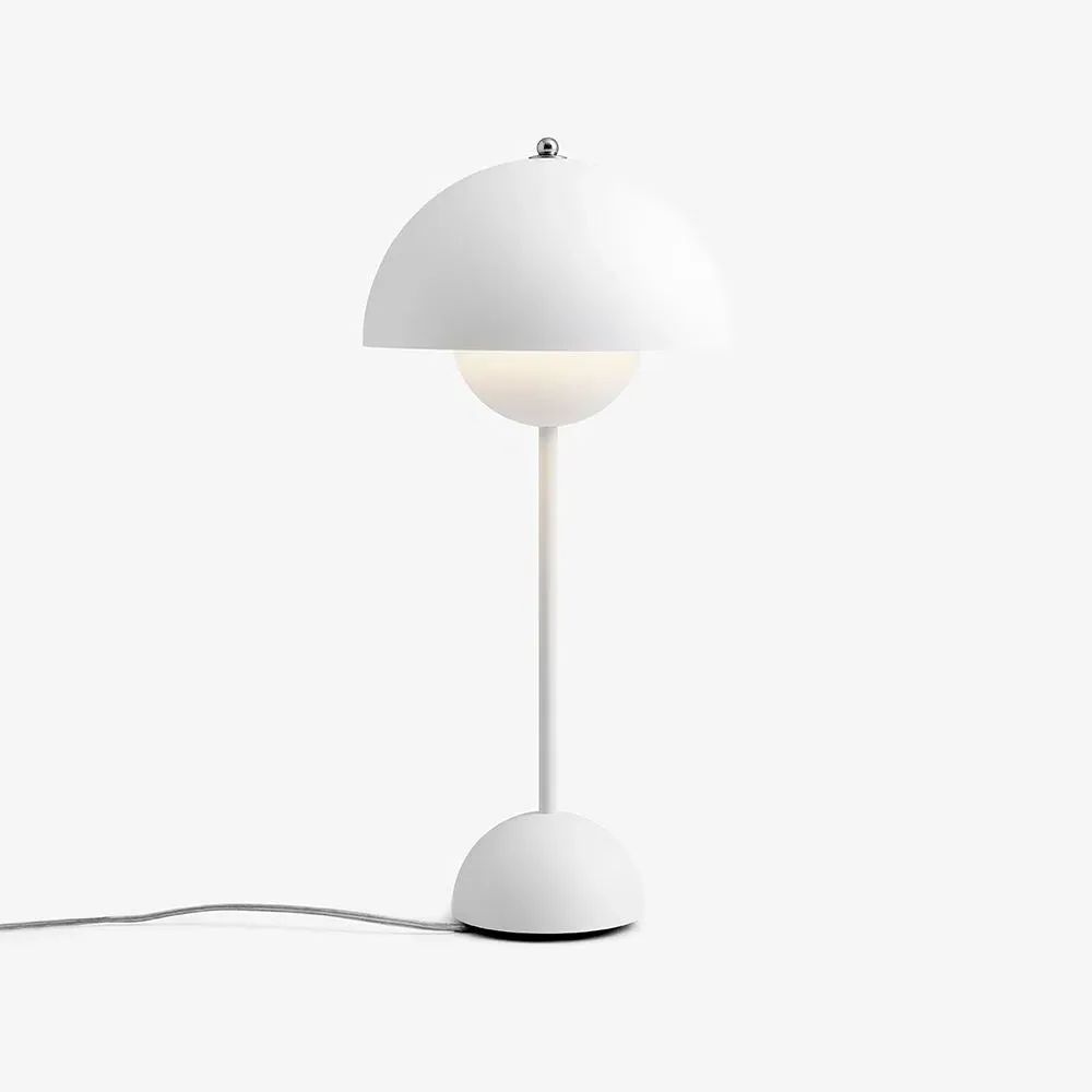 Flowerpot Table Lamp with Diffuser - White, Metal
