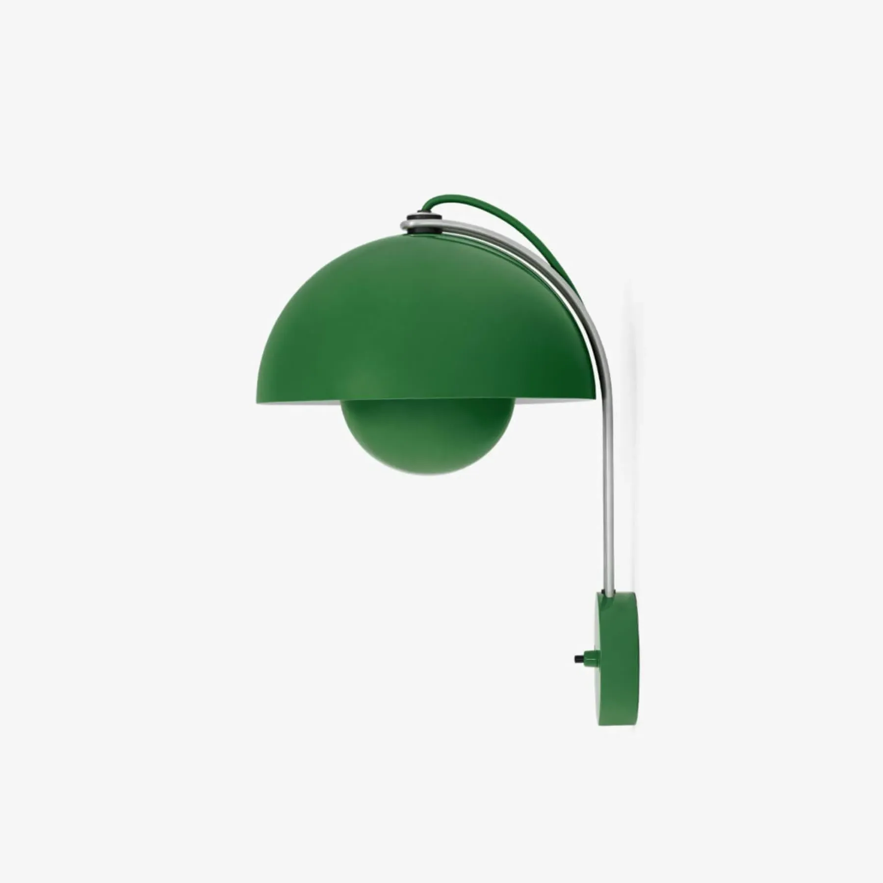 Flowerpot Wall Lamp - Green, Metal image