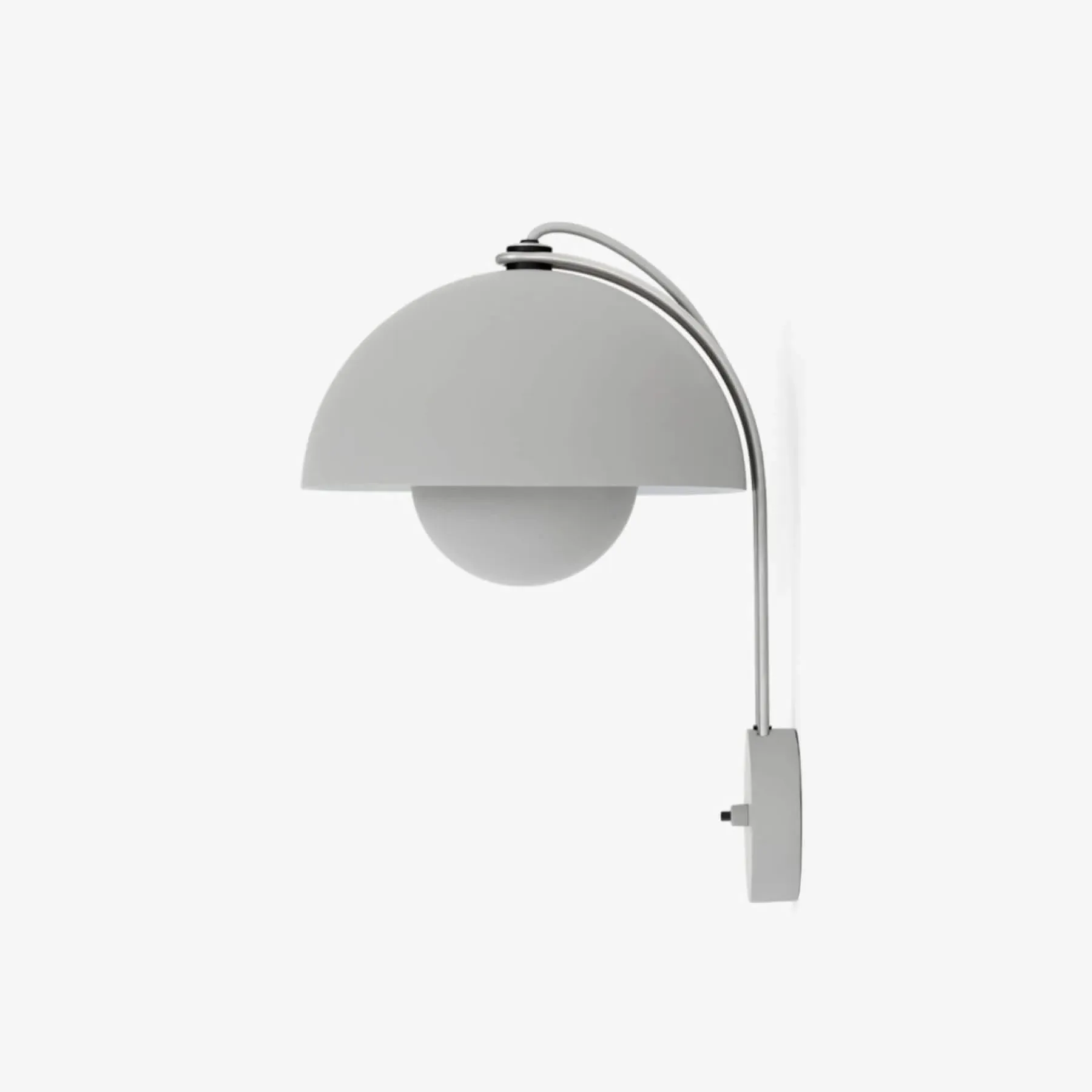 Flowerpot Wall Lamp - Grey, Metal