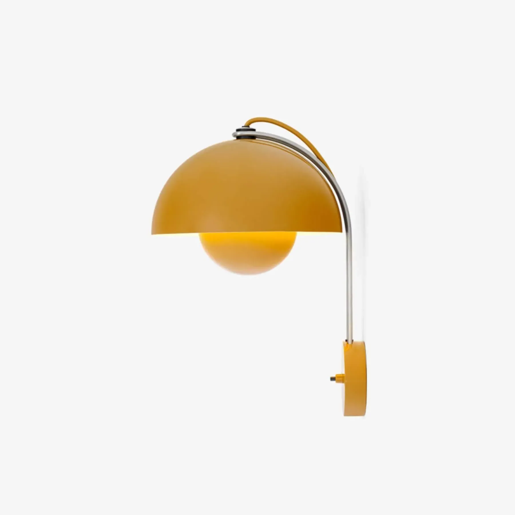 Flowerpot Wall Lamp - Mustard, Metal