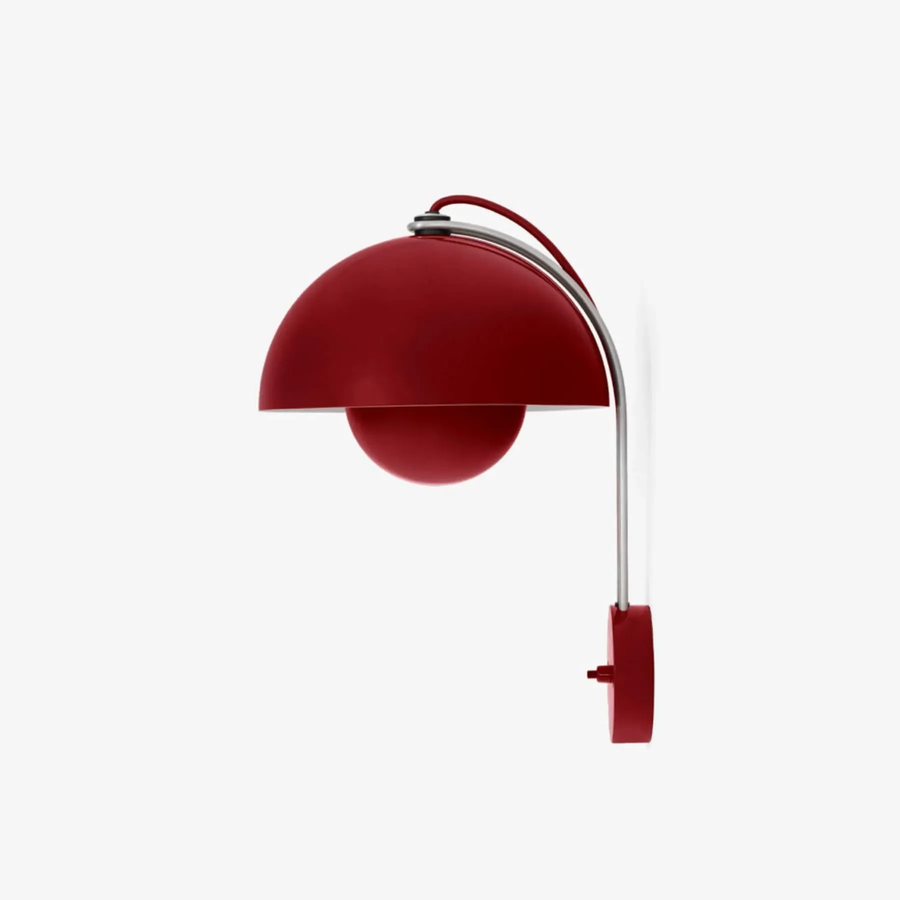 Flowerpot Wall Lamp - Red, Metal