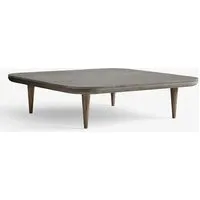 Fly Large Square Lounge Table - Smoked Oak, Nero Marquina Marble