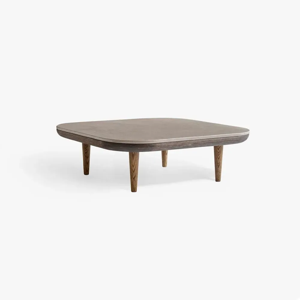 Fly Square Lounge Table - Smoked Oak, Nero Marquina Marble image