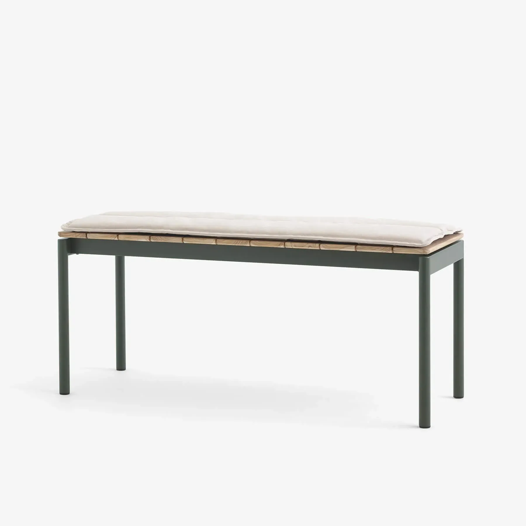 Garden Bench with Cushion - Bronze Green, Teak image