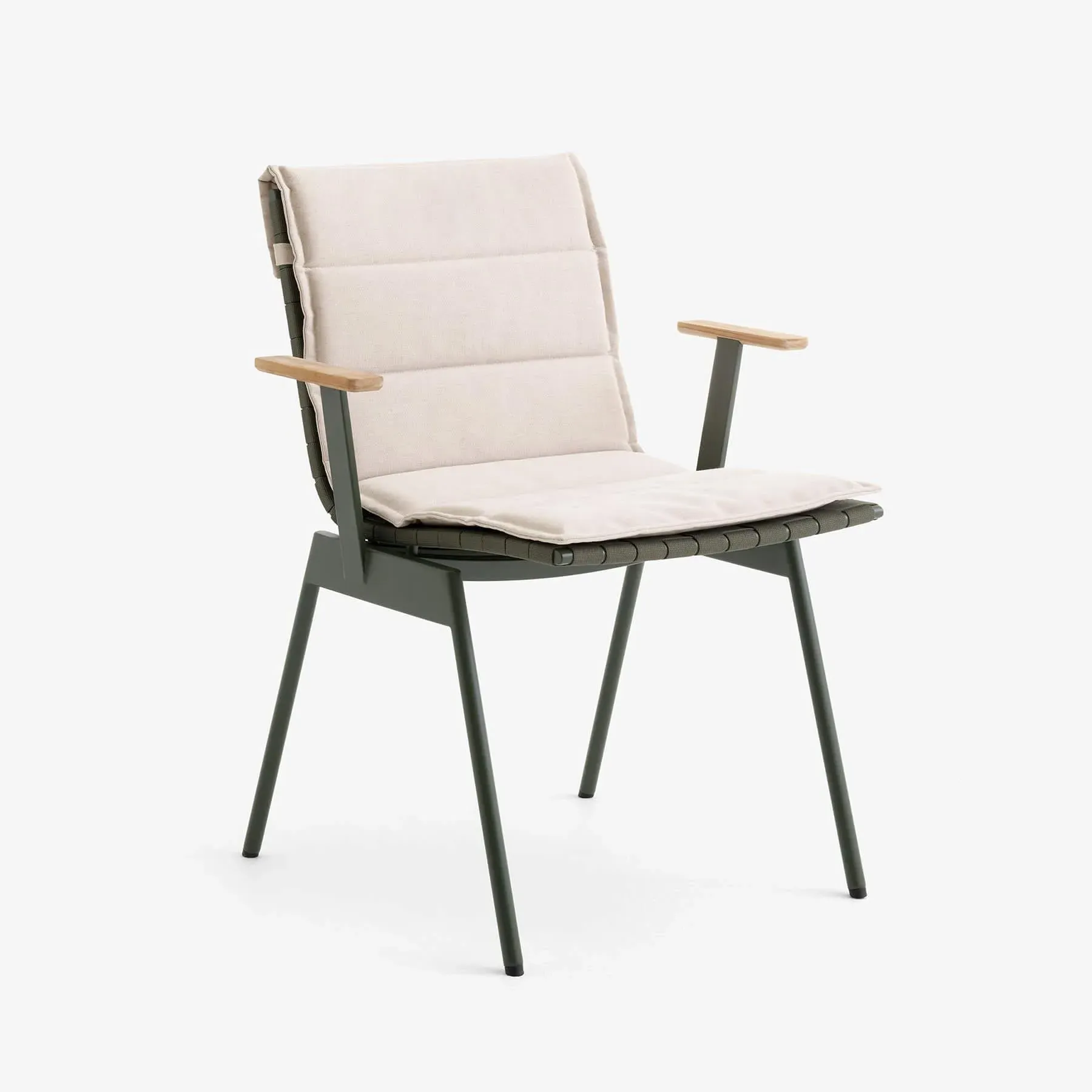 Garden Chair with Armrests - Bronze Green