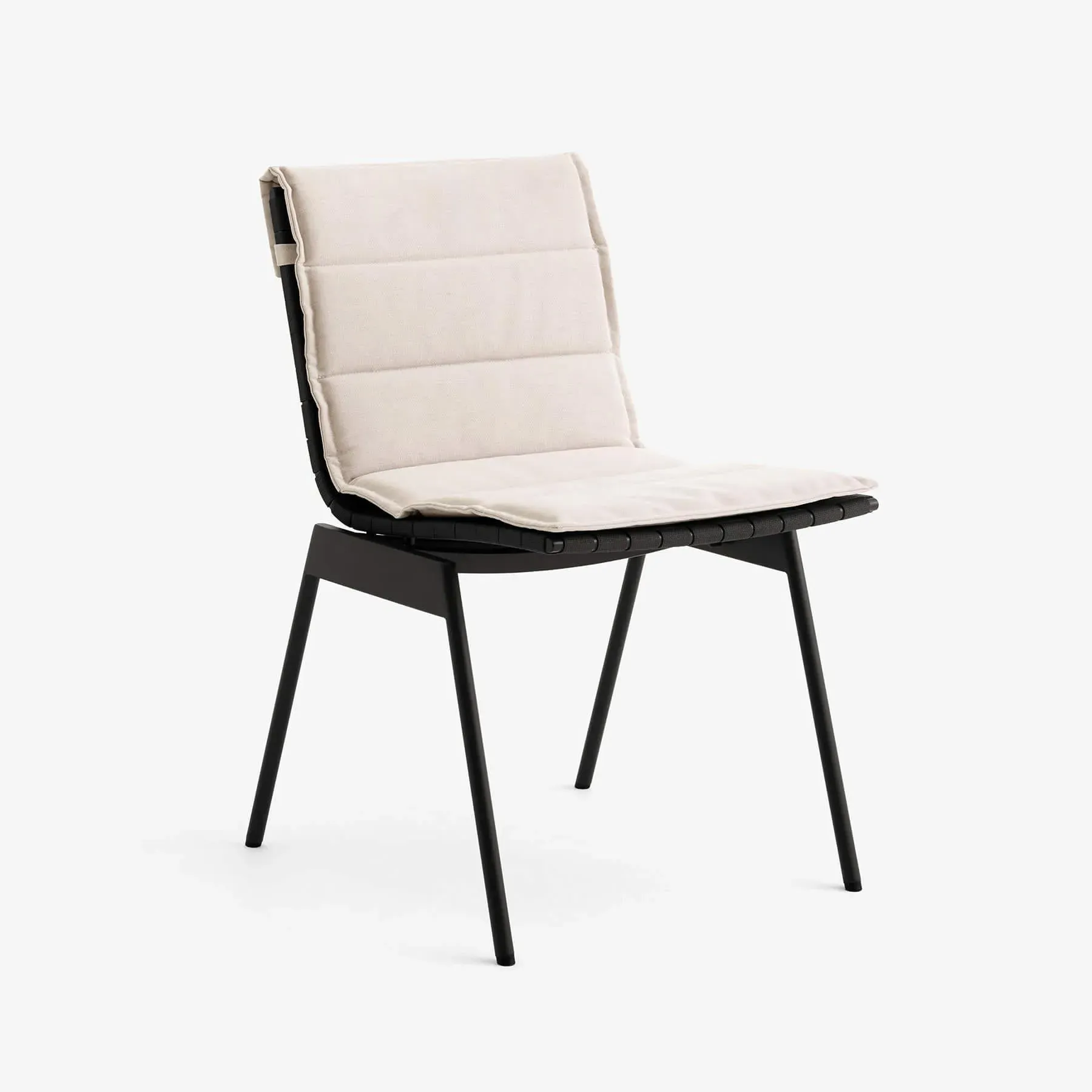 Garden Chair with Cushion - Warm Black