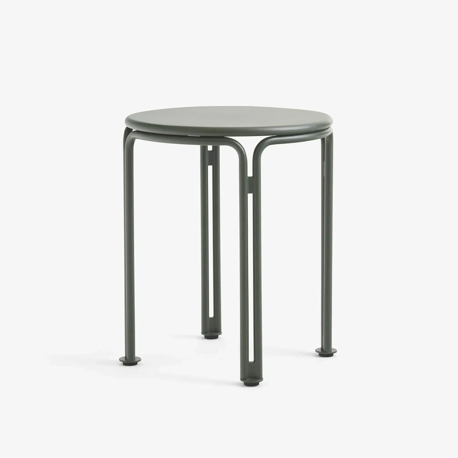 Garden Table with Stool Function - Green, Steel