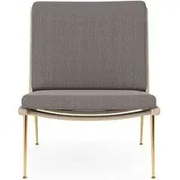 HM1 & HM2 Boomerang Lounge Chair - Re-Wool 108, Oiled Oak