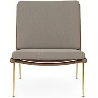 HM1 & HM2 Boomerang Lounge Chair - Re-Wool 128, Oiled Walnut