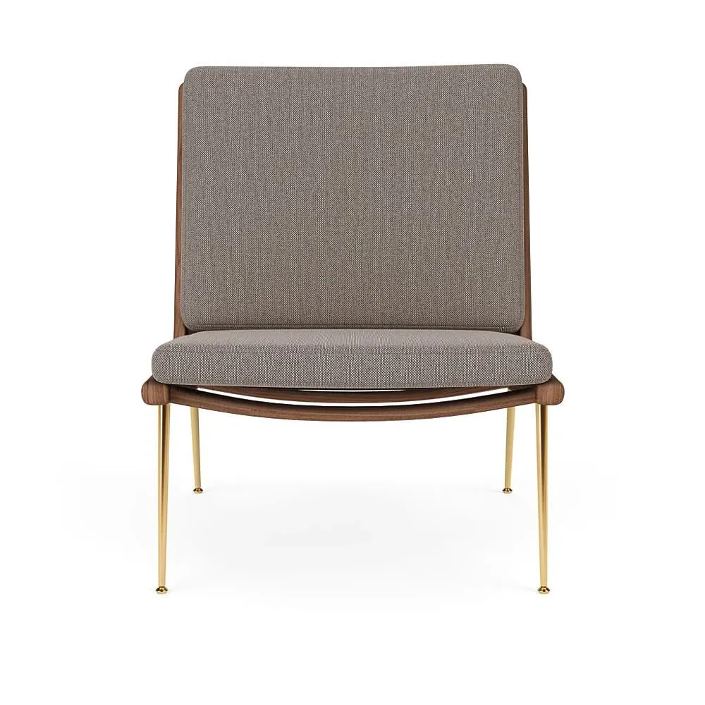 HM1 & HM2 Boomerang Lounge Chair - Re-Wool 158, Oiled Walnut