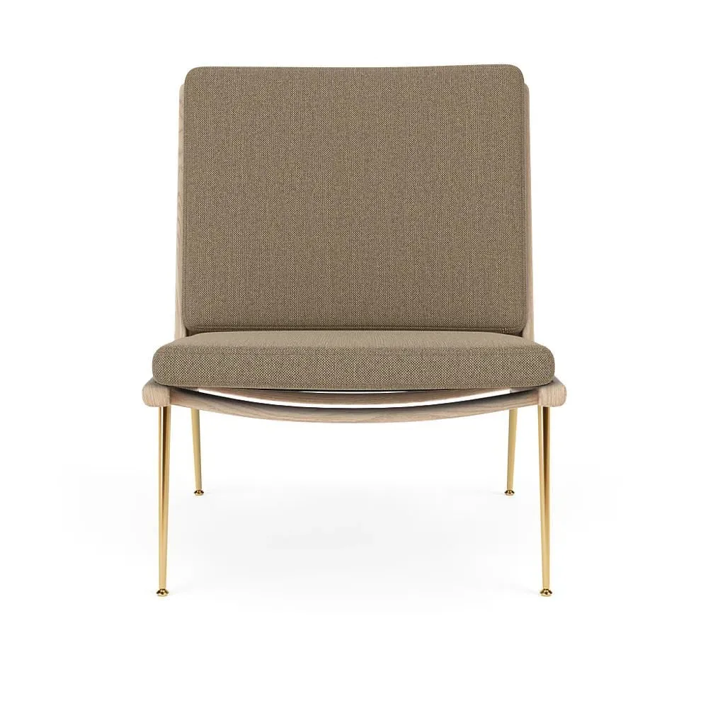 HM1 & HM2 Boomerang Lounge Chair - Re-Wool 218, Oiled Oak