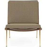 HM1 & HM2 Boomerang Lounge Chair - Re-Wool 218, Oiled Walnut