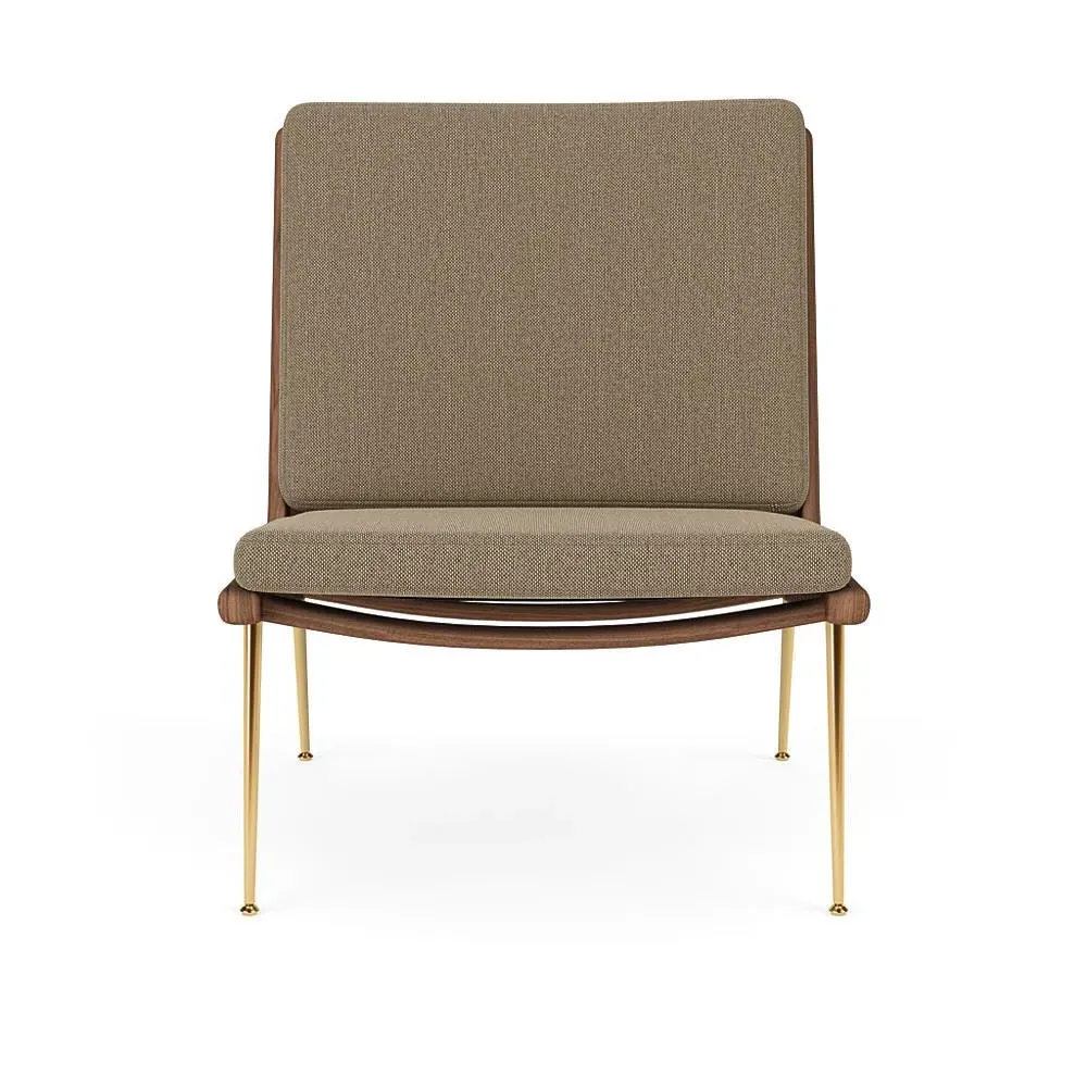 HM1 & HM2 Boomerang Lounge Chair - Re-Wool 218, Oiled Walnut