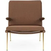 HM1 & HM2 Boomerang Lounge Chair - Re-Wool 378, Oiled Walnut