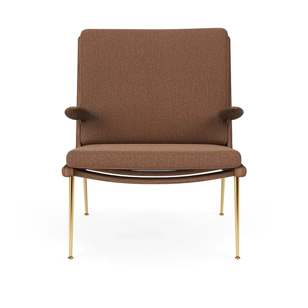 HM1 & HM2 Boomerang Lounge Chair - Re-Wool 378, Oiled Walnut