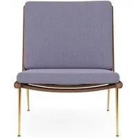 HM1 & HM2 Boomerang Lounge Chair - Re-Wool 658, Oiled Walnut