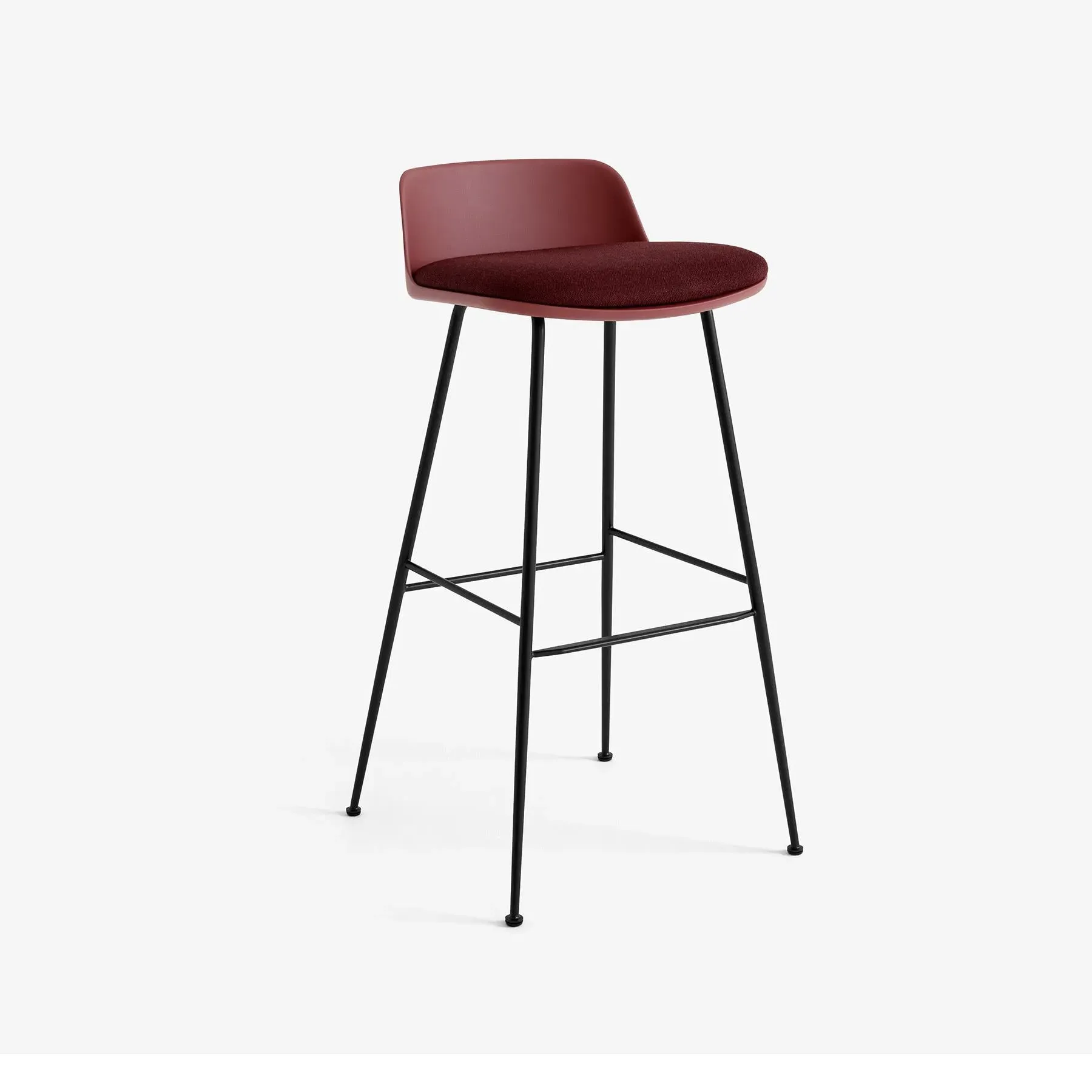 HW82 & HW87 Rely Bar Stool - Red Brown