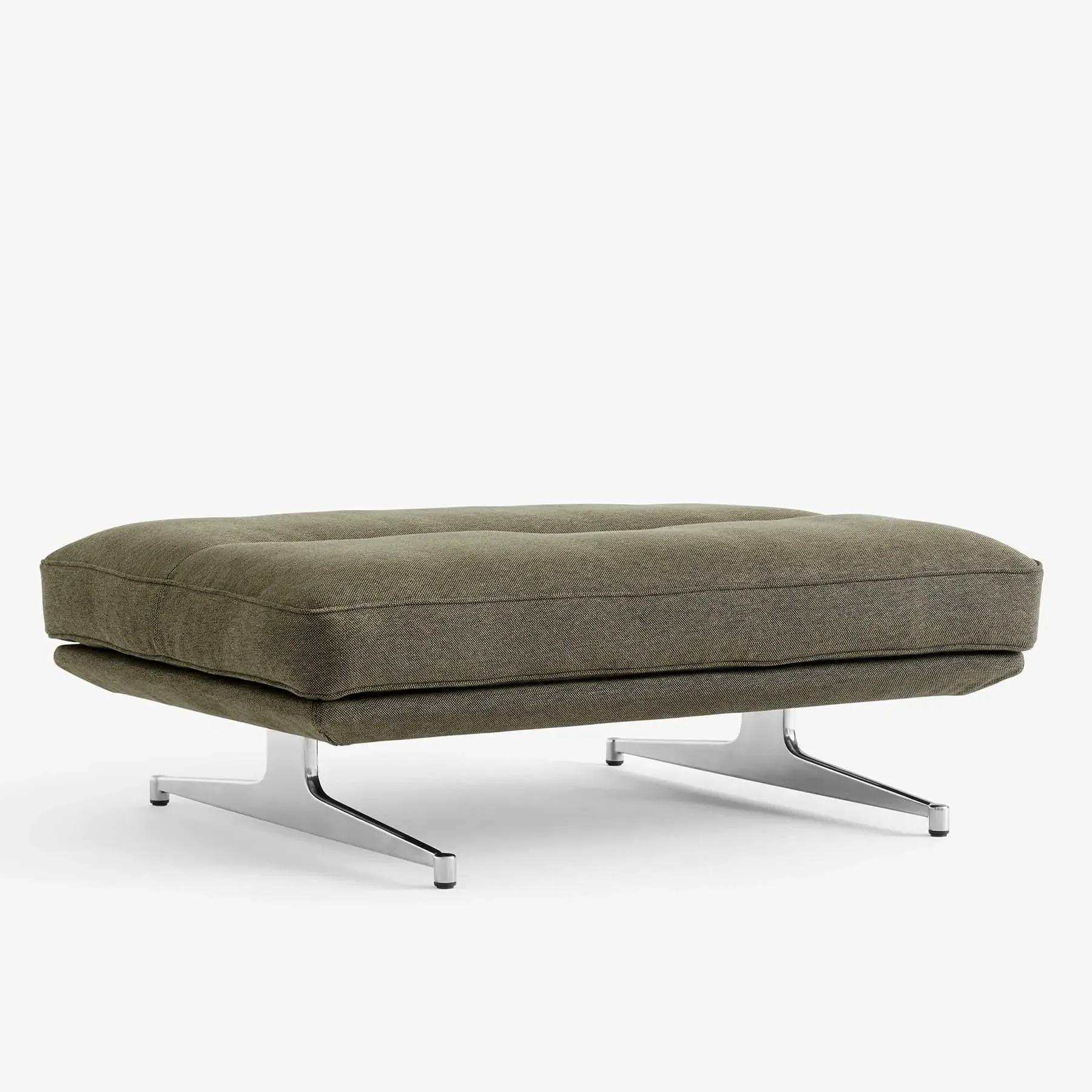 Inland Pouf with Aluminium Base - Clay, Fabric