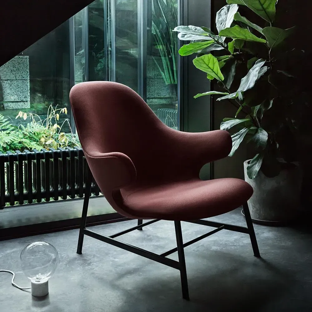 JH13 & JH14 Catch Lounge Chair - Re-Wool 108, Tube Base