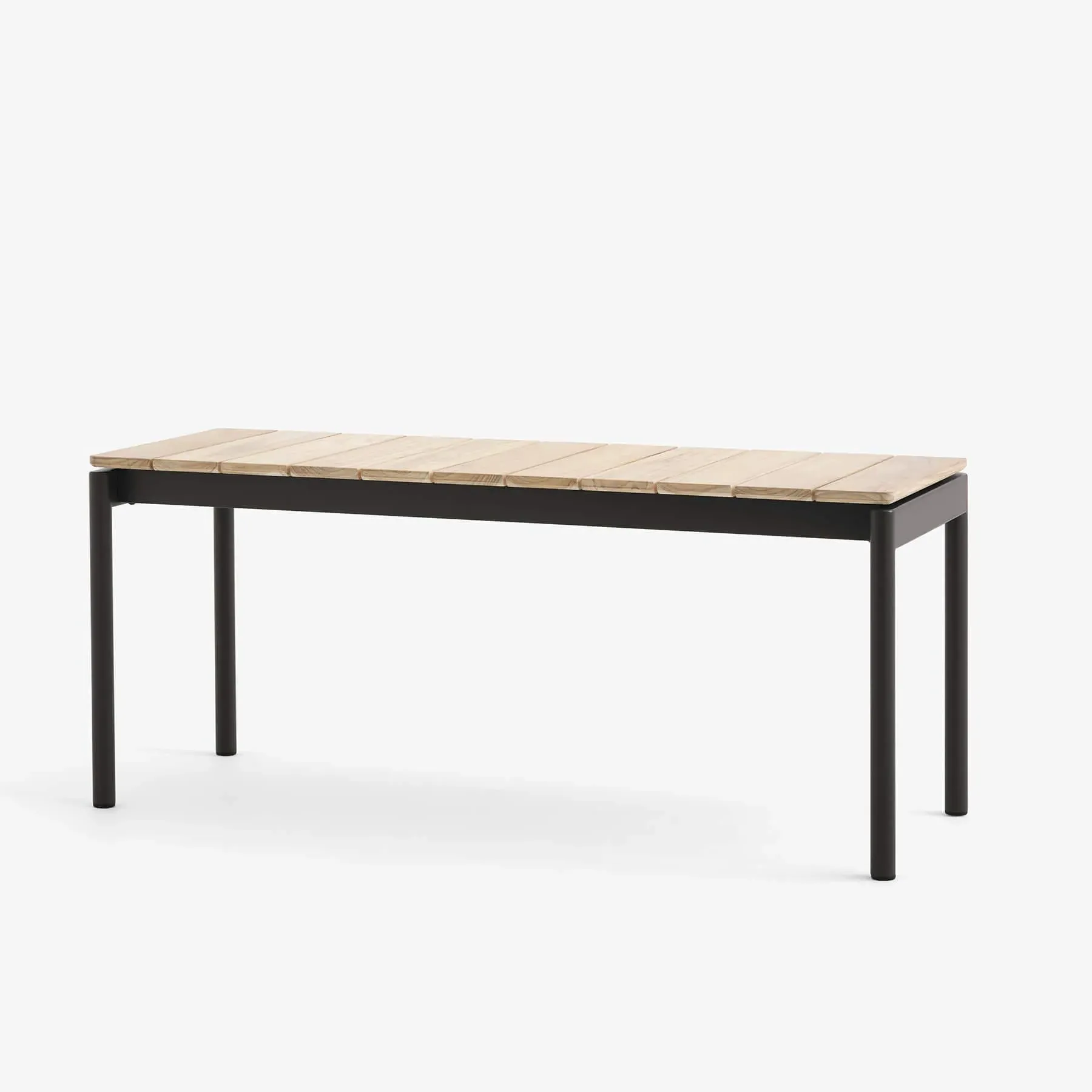 Large Garden Bench with Cushion - Warm Black