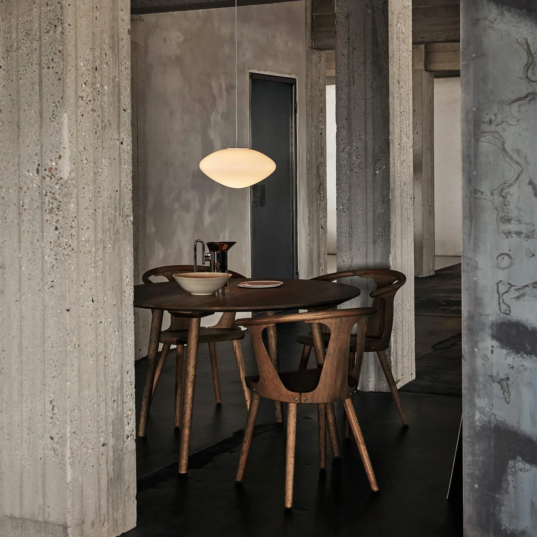 Large Pendant Light - Opal Glass