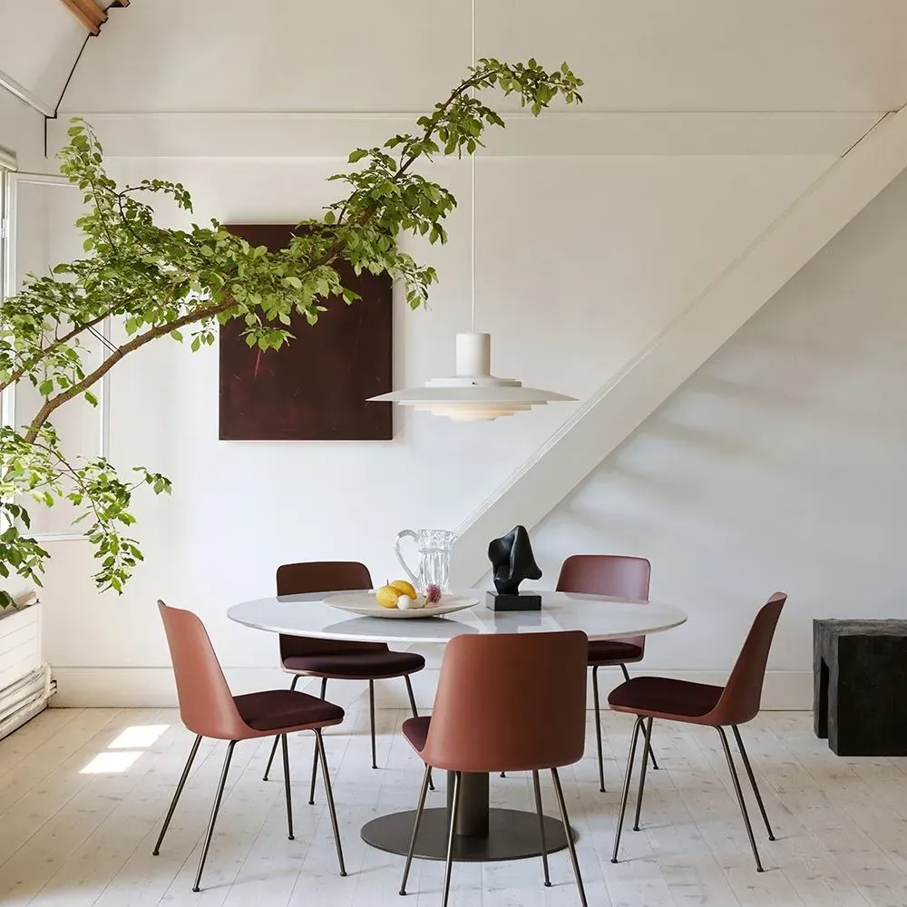 Large Pendant Light with Concentric Shades - Aluminium