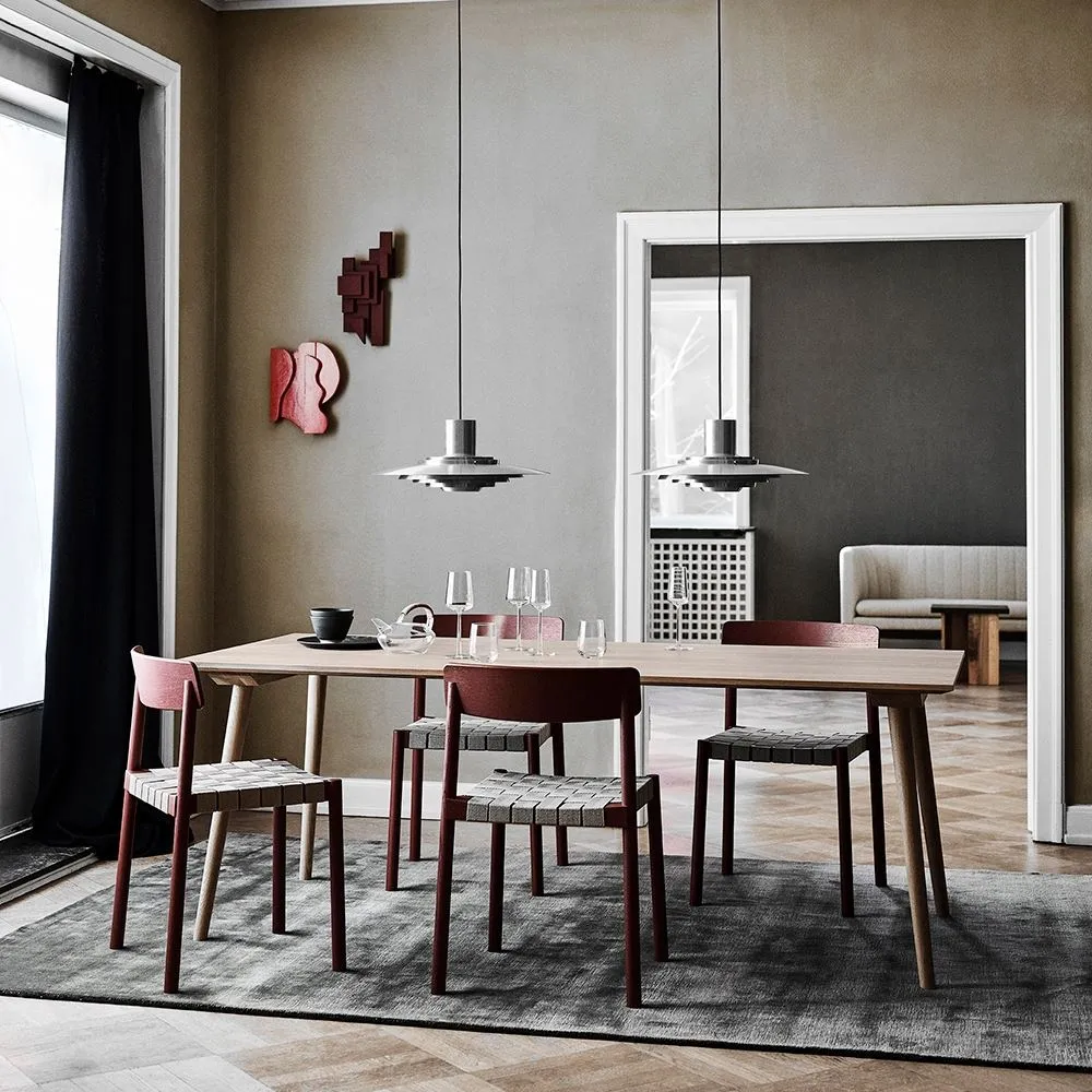 Large Pendant Light with Concentric Shades - White