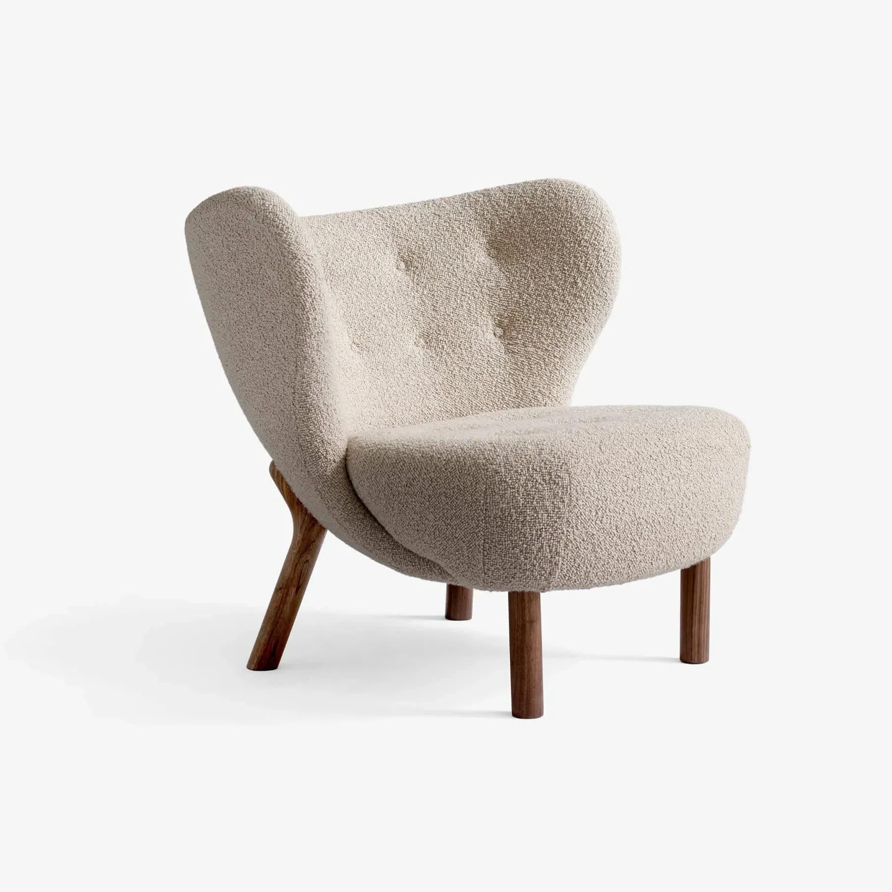 Little Petra Lounge Chair - Fabric, Walnut