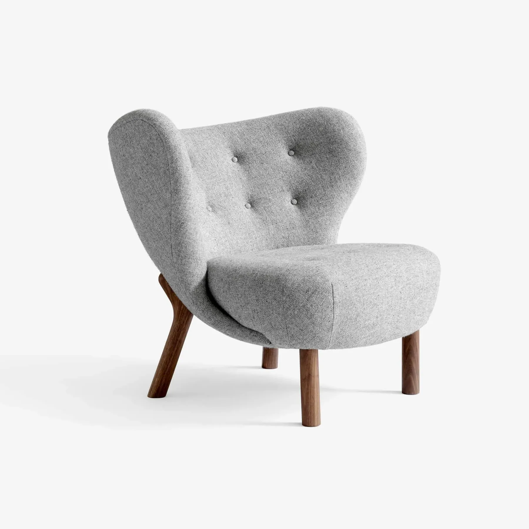 Little Petra Lounge Chair - Fabric, Walnut
