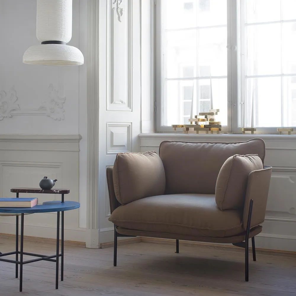 LN1 Cloud Lounge Chair - Karakorum 003, Chrome