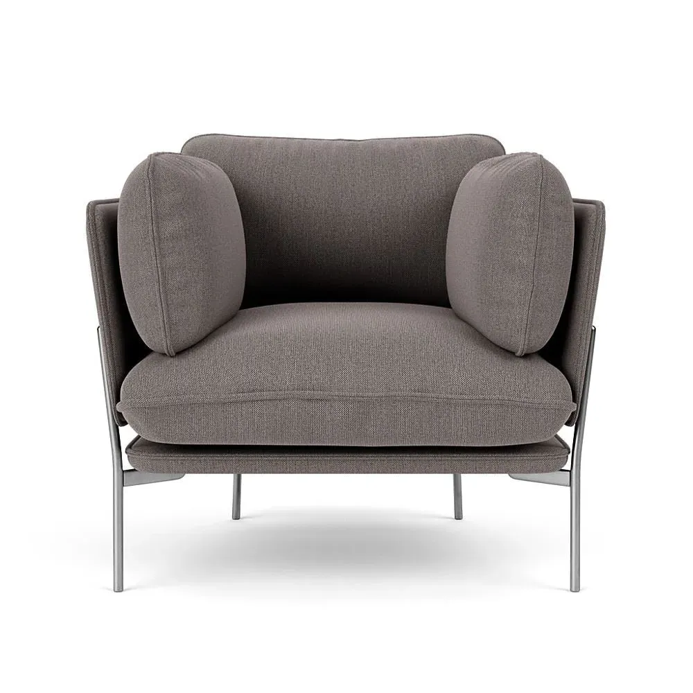 LN1 Cloud Lounge Chair - Re-Wool 108, Chrome image