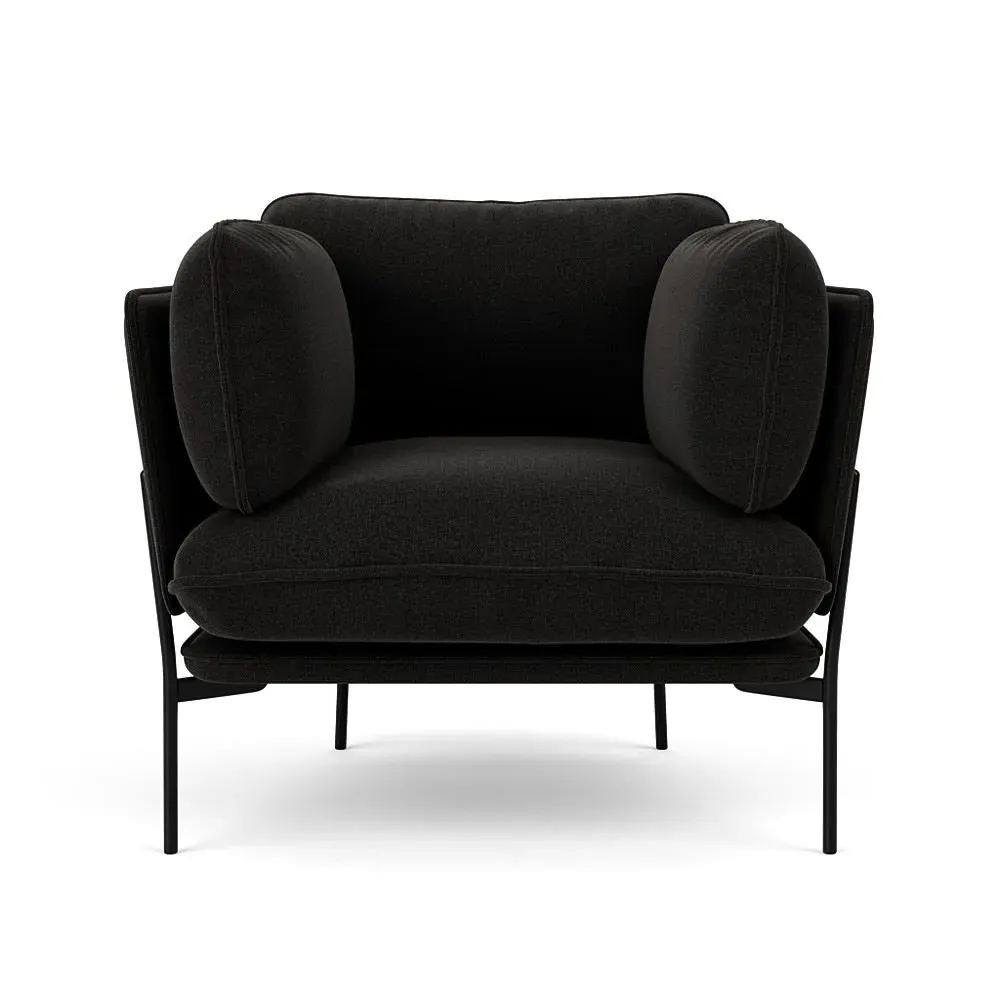 LN1 Cloud Lounge Chair - Re-Wool 198, Warm Black