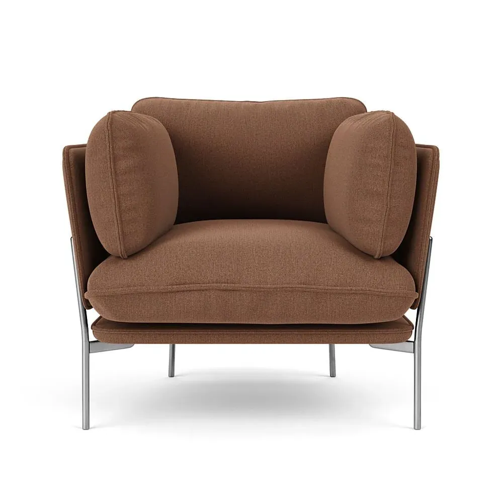 LN1 Cloud Lounge Chair - Re-Wool 378, Chrome