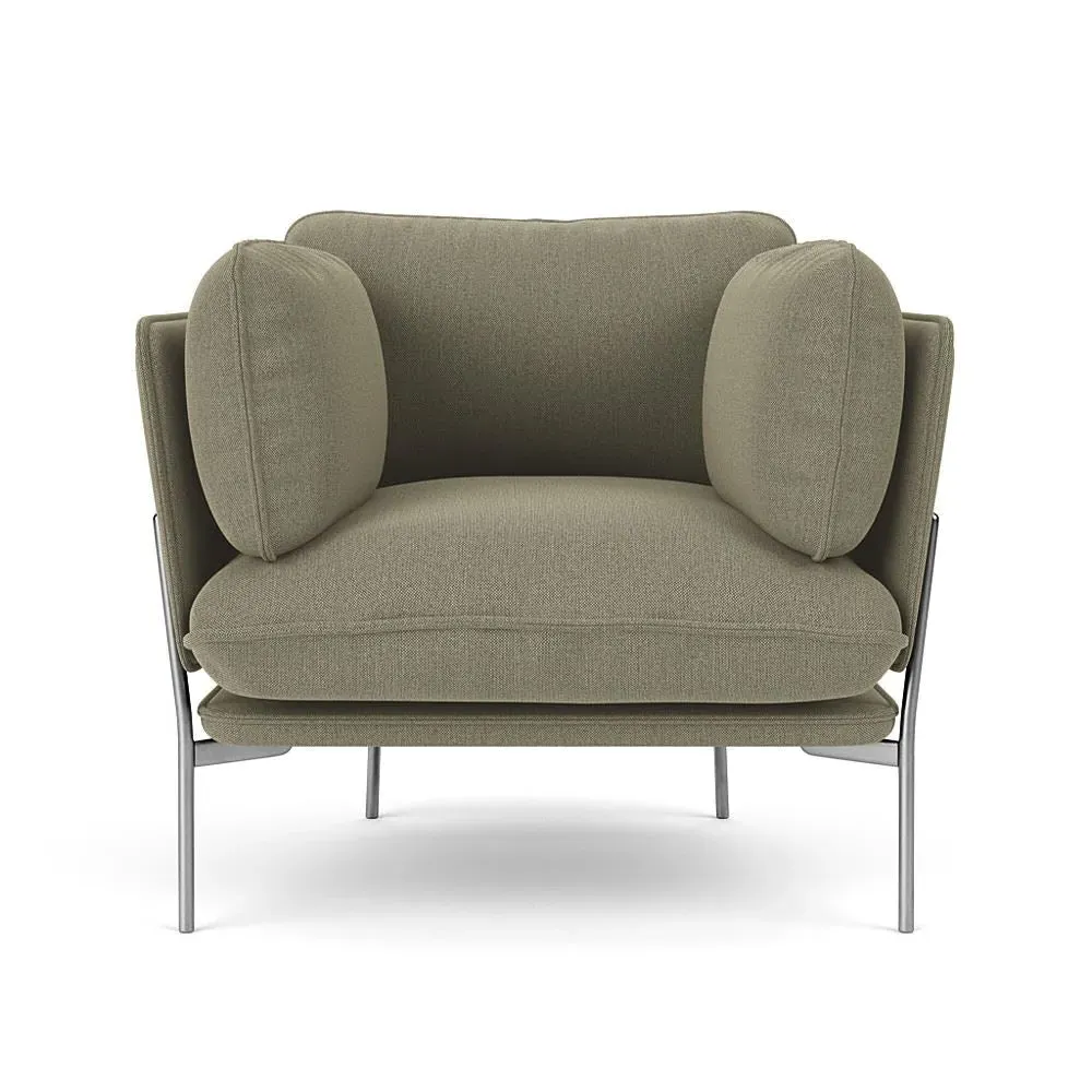 LN1 Cloud Lounge Chair - Re-Wool 408, Chrome