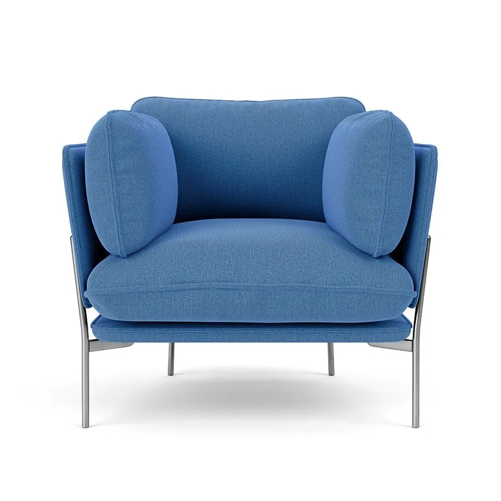 LN1 Cloud Lounge Chair - Re-Wool 758, Chrome