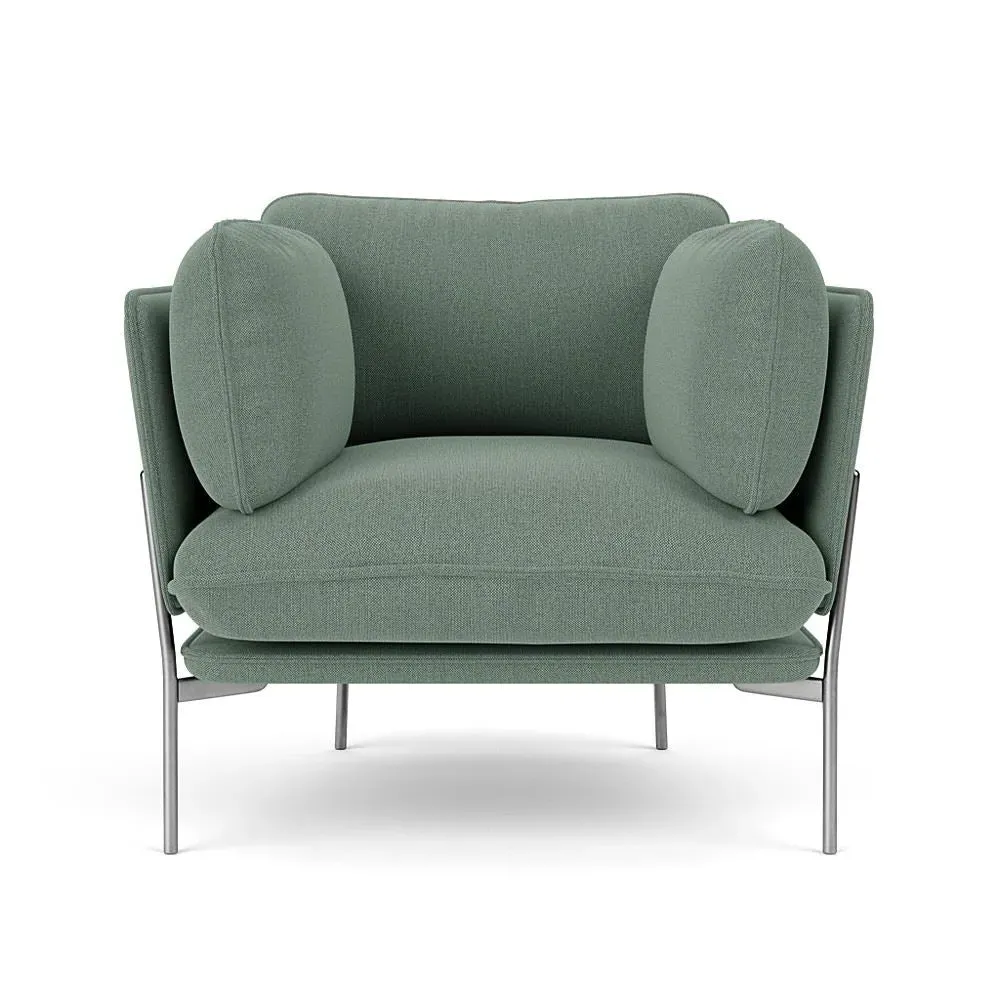 LN1 Cloud Lounge Chair - Re-Wool 858, Chrome