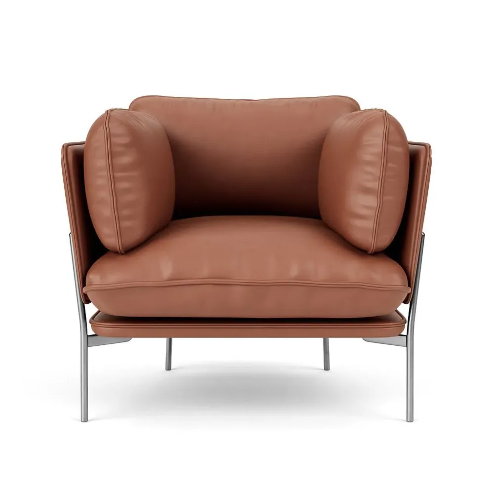 LN1 Cloud Lounge Chair - Silk 0250, Chrome