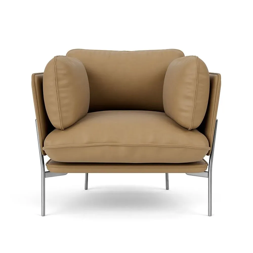 LN1 Cloud Lounge Chair - Silk 0691, Chrome