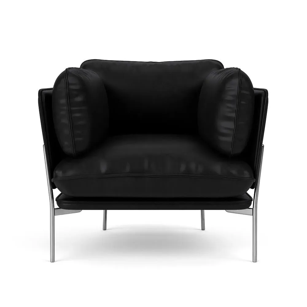 LN1 Cloud Lounge Chair - Silk 0842, Chrome