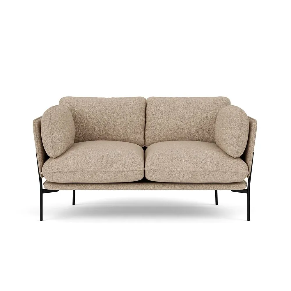 LN2 Cloud 2-Seater Sofa - Karakorum 003, Warm Black