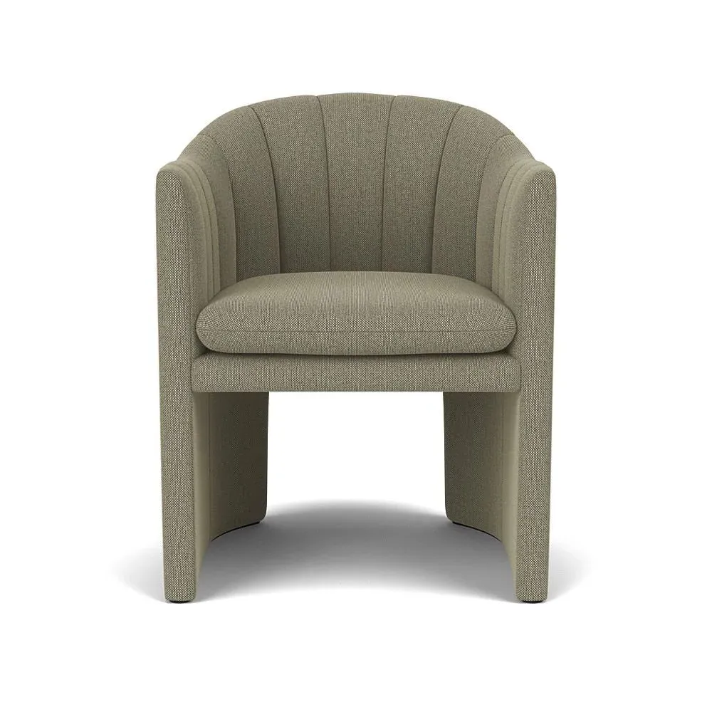 Loafer Dining Chair with Quilting - Re-Wool 408