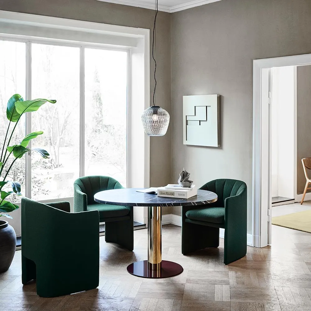 Loafer Dining Chair with Quilting - Re-Wool 628