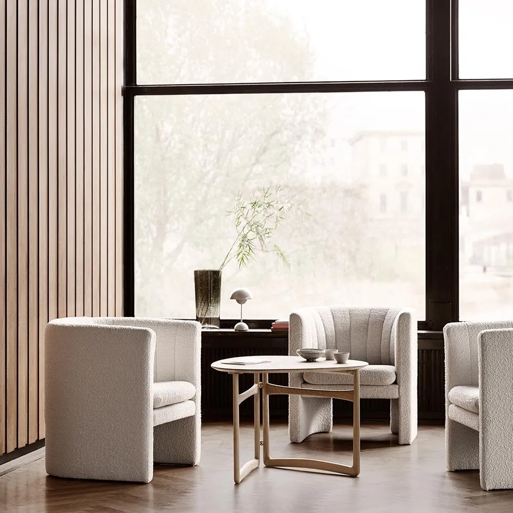 Loafer Lounge Chair with Quilting - Re-Wool