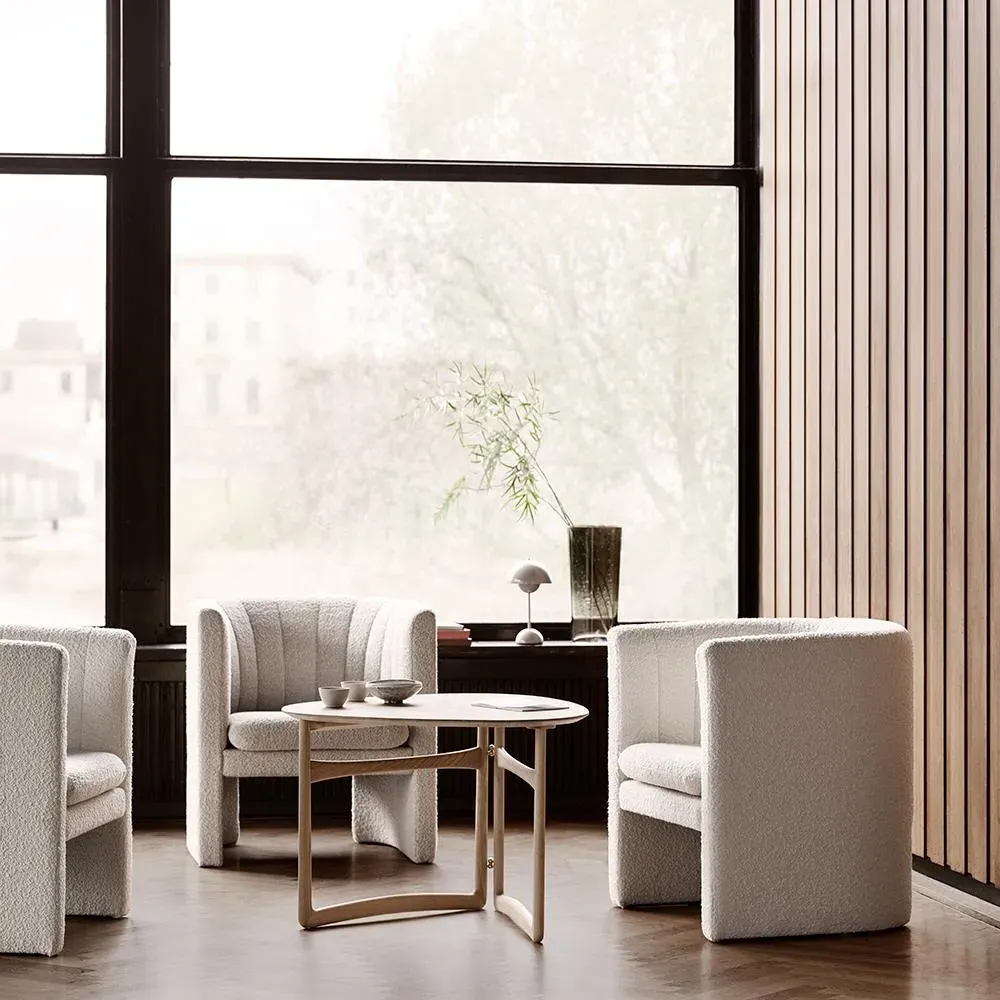 Loafer Lounge Chair with Quilting - Re-Wool